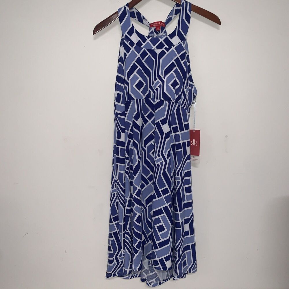 NWT Krimson Klover Women's XL Athleisure Sleeveless Blue Dress Pickleball Golf